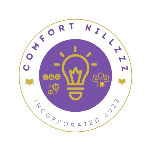 Logo - Comfort Killzzz
financial literacy, education, professional development, personal development, budgeting, comfort, comfort zone, course, learn, improve, reentry, skill, masterclass, lecture, improve, goals, vision, gifts, talents, class
